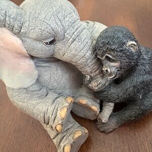TUSKERS  Collectable Elephant and Gorilla Figurine